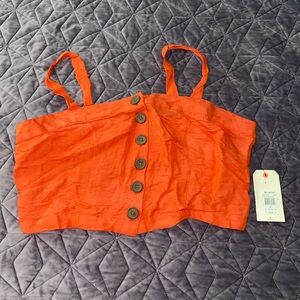 ‼️5/$25‼️ NWT Billabong button up crop top